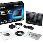 The ASUS RT-AC56U router with Gigabit WiFi, 4 N/A ETH-ports and
                                                 0 USB-ports