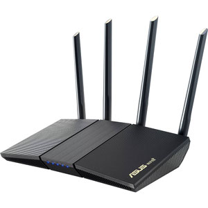 Thumbnail for the ASUS RT-AX1800S router with Gigabit WiFi, 4 N/A ETH-ports and
                                         0 USB-ports
