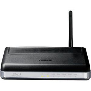 Thumbnail for the ASUS RT-N10 rev D1 router with 300mbps WiFi, 4 100mbps ETH-ports and
                                         0 USB-ports