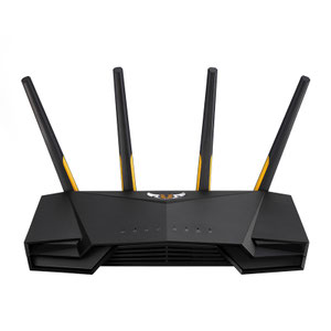 Thumbnail for the ASUS TUF-AX3000 router with Gigabit WiFi, 4 N/A ETH-ports and
                                         0 USB-ports