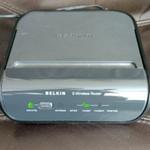 The Belkin F5D7234-4 v5 router with 54mbps WiFi, 4 100mbps ETH-ports and
                                                 0 USB-ports