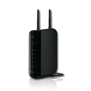 Thumbnail for the Belkin F5D8236-4 v3 router with 300mbps WiFi, 4 100mbps ETH-ports and
                                         0 USB-ports