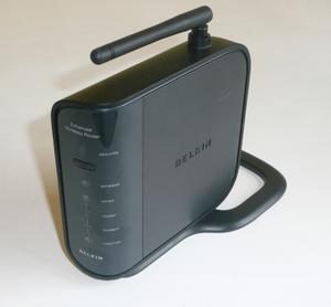 Thumbnail for the Belkin F6D4230-4 v1 router with 300mbps WiFi, 4 100mbps ETH-ports and
                                         0 USB-ports