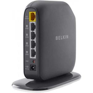 Thumbnail for the Belkin F7D6301 v1 router with 300mbps WiFi, 4 100mbps ETH-ports and
                                         0 USB-ports