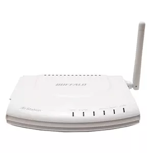 Thumbnail for the Buffalo WHR-G125 router with 54mbps WiFi, 4 100mbps ETH-ports and
                                         0 USB-ports