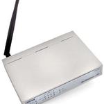 The Buffalo WYR-G54 router with 54mbps WiFi, 4 100mbps ETH-ports and
                                                 0 USB-ports