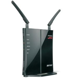 Thumbnail for the Buffalo WZR-HP-G302H router with 300mbps WiFi,  N/A ETH-ports and
                                         0 USB-ports