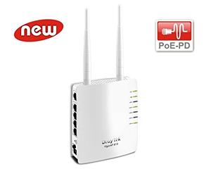 Thumbnail for the DrayTek VigorAP 810 router with 300mbps WiFi, 5 100mbps ETH-ports and
                                         0 USB-ports