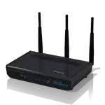 The Hawking HD45R router with 300mbps WiFi, 4 N/A ETH-ports and
                                                 0 USB-ports