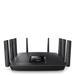 The Linksys EA9500 router has Gigabit WiFi, 8 Gigabit ETH-ports and 0 USB-ports. It has a total combined WiFi throughput of 5300 Mpbs.