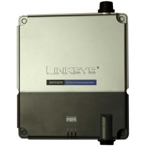 Thumbnail for the Linksys WAP54GPE router with 54mbps WiFi, 1 100mbps ETH-ports and
                                         0 USB-ports