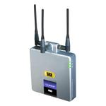 The Linksys WAP54GX router with 54mbps WiFi, 1 100mbps ETH-ports and
                                                 0 USB-ports