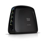 The Linksys WES610N v2 router with 300mbps WiFi, 4 N/A ETH-ports and
                                                 0 USB-ports