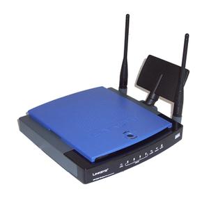 Thumbnail for the Linksys WRT300N v1.1 router with 300mbps WiFi, 4 100mbps ETH-ports and
                                         0 USB-ports