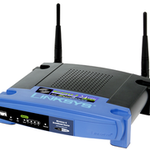 The Linksys WRT54G v4 router with 54mbps WiFi, 4 100mbps ETH-ports and
                                                 0 USB-ports