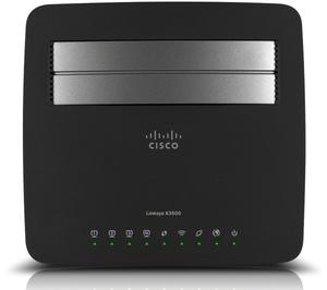 Thumbnail for the Linksys X3500 router with 300mbps WiFi, 4 N/A ETH-ports and
                                         0 USB-ports