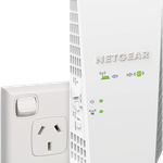 The Netgear EX7300 router with Gigabit WiFi, 1 N/A ETH-ports and
                                                 0 USB-ports