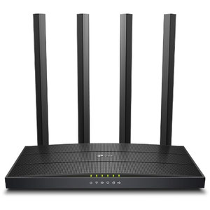 Thumbnail for the TP-LINK Archer C6U router with Gigabit WiFi, 4 N/A ETH-ports and
                                         0 USB-ports