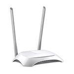 The TP-LINK TL-WR840N v1 router with 300mbps WiFi, 4 100mbps ETH-ports and
                                                 0 USB-ports