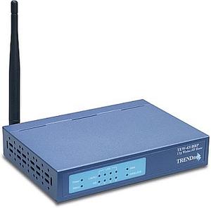 Thumbnail for the TRENDnet TEW-431BRP router with 54mbps WiFi, 4 100mbps ETH-ports and
                                         0 USB-ports