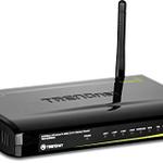 The TRENDnet TEW-658BRM router with 300mbps WiFi, 4 100mbps ETH-ports and
                                                 0 USB-ports