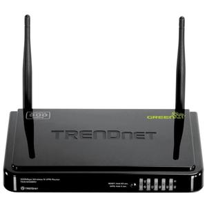 Thumbnail for the TRENDnet TEW-659BRV V1.0R router with 300mbps WiFi, 4 100mbps ETH-ports and
                                         0 USB-ports