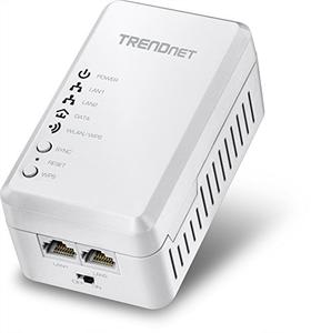 Thumbnail for the TRENDnet TPL-410AP router with 300mbps WiFi, 2 100mbps ETH-ports and
                                         0 USB-ports