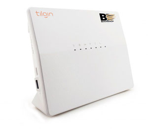 Thumbnail for the Tilgin HG2381 router with Gigabit WiFi, 4 N/A ETH-ports and
                                         0 USB-ports