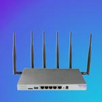 The ZBT WG3526 router with Gigabit WiFi, 4 N/A ETH-ports and
                                                 0 USB-ports