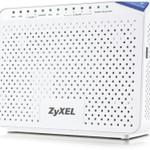 The ZyXEL P-2812HNU-F3 router with 300mbps WiFi, 4 N/A ETH-ports and
                                                 0 USB-ports