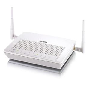 Thumbnail for the ZyXEL PK5000Z (Qwest) router with 54mbps WiFi, 4 100mbps ETH-ports and
                                         0 USB-ports
