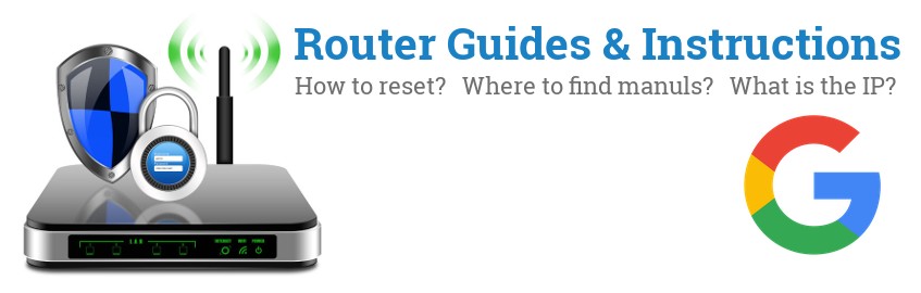 Image of a Google router with 'Router Reset Instructions'-text and the Google logo