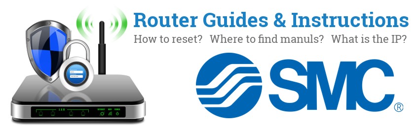 Image of a SMC router with 'Router Reset Instructions'-text and the SMC logo