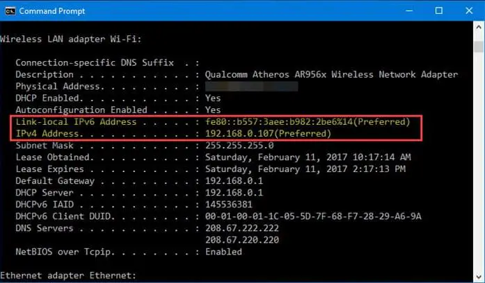 Finding router private IP on windows command prompt