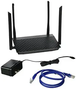 Thumbnail for the ASUS RT-AC1200GU router with Gigabit WiFi, 4 N/A ETH-ports and
                                         0 USB-ports