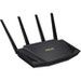 The ASUS RT-AX3000 router has Gigabit WiFi, 4 N/A ETH-ports and 0 USB-ports. 