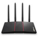 The ASUS RT-AX55 router has Gigabit WiFi, 4 N/A ETH-ports and 0 USB-ports. 