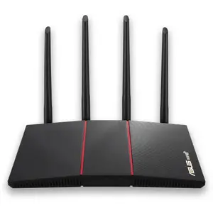 Thumbnail for the ASUS RT-AX55 router with Gigabit WiFi, 4 N/A ETH-ports and
                                         0 USB-ports