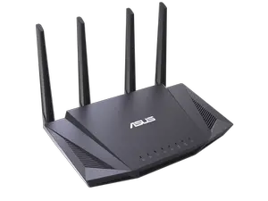 Thumbnail for the ASUS RT-AX58U router with Gigabit WiFi, 4 N/A ETH-ports and
                                         0 USB-ports