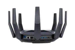 Thumbnail for the ASUS RT-AX89X router with Gigabit WiFi, 8 N/A ETH-ports and
                                         0 USB-ports