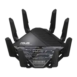 Thumbnail for the ASUS RT-BE96U router with Gigabit WiFi, 4 N/A ETH-ports and
                                         0 USB-ports