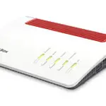 The AVM FRITZ!Box 7590 AX router with Gigabit WiFi, 4 N/A ETH-ports and
                                                 0 USB-ports