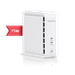 The AirTies Air 4930 router has Gigabit WiFi, 2 N/A ETH-ports and 0 USB-ports. It has a total combined WiFi throughput of 2500 Mpbs.