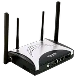 The Axesstel MV440 router with 54mbps WiFi, 4 100mbps ETH-ports and
                                                 0 USB-ports