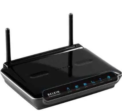 517# WLAN/WiFi 'N' 300 MIMO 4-Port 10/100 Router Belkin no:f5d8233-4v3 