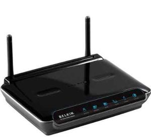 Thumbnail for the Belkin F5D8233-4 v4 router with 300mbps WiFi, 4 100mbps ETH-ports and
                                         0 USB-ports