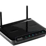 The Belkin F5D8233-4 v4 router with 300mbps WiFi, 4 100mbps ETH-ports and
                                                 0 USB-ports