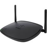 The Belkin F9K1007V1 router with 300mbps WiFi, 4 100mbps ETH-ports and
                                                 0 USB-ports