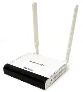 Thumbnail for the Buffalo WAPS-HP-AM54G54 router with 54mbps WiFi, 4 100mbps ETH-ports and
                                         0 USB-ports