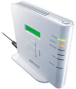 Thumbnail for the Buffalo WCA-G router with 54mbps WiFi, 1 100mbps ETH-ports and
                                         0 USB-ports